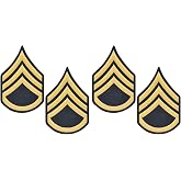 Army Staff Sergeant SSG E6 Cloth Rank for ASU Size Female (Pack of 2)