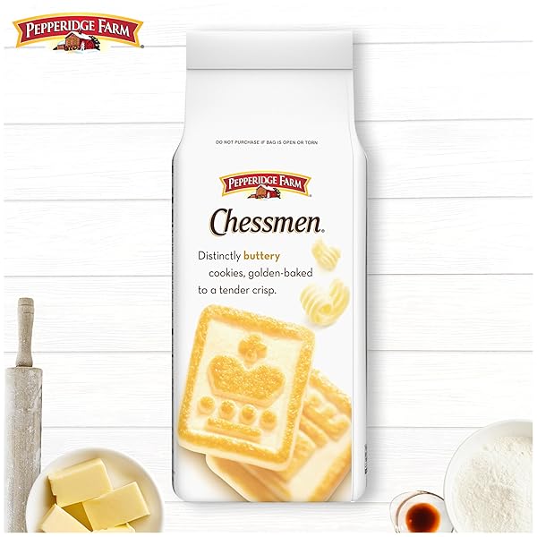 PEPPERIDGE FARM CHESSMEN BUTTER COOKIES, 7.25 OZ. BAG (PACKAGING MAY VARY)