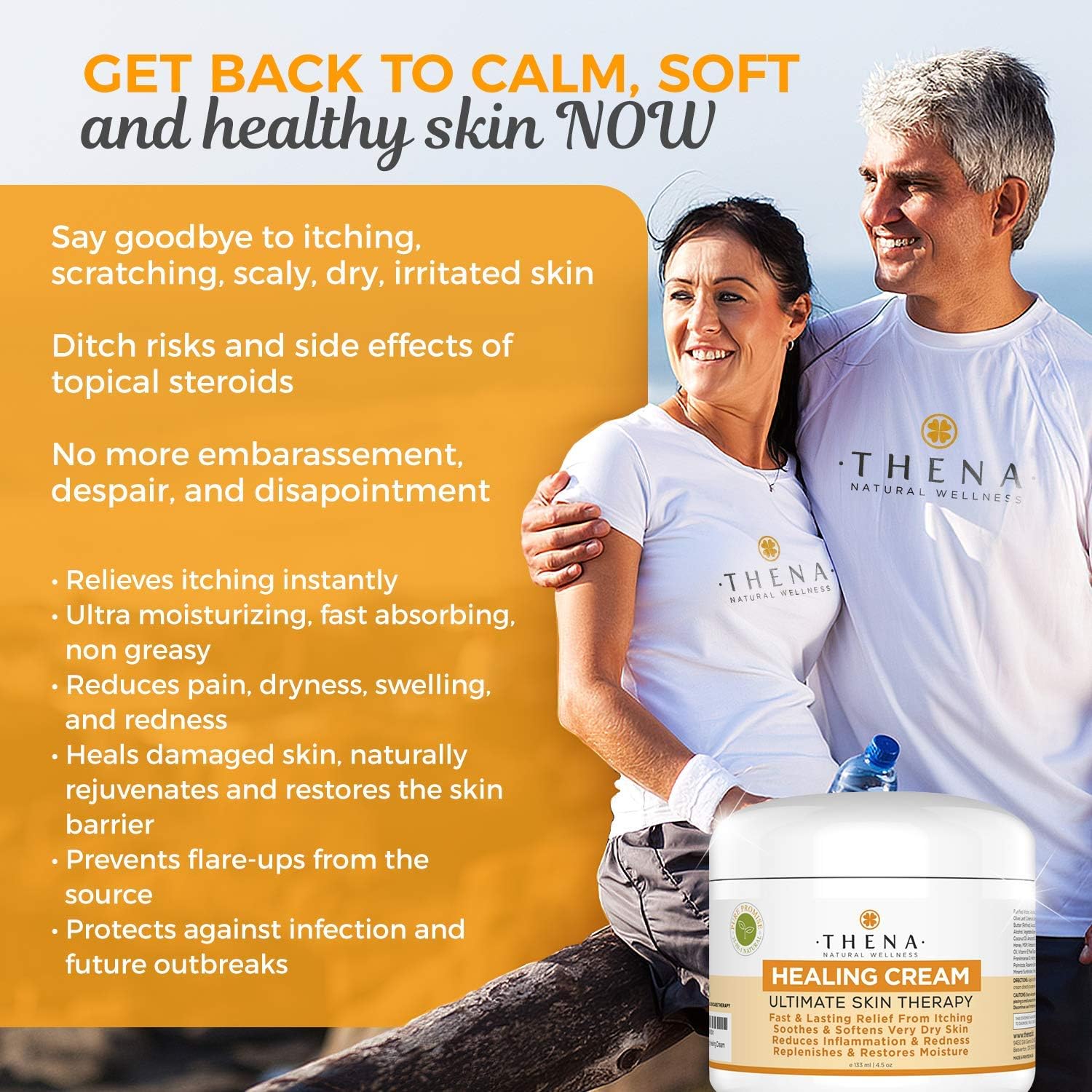 Best Healing Cream & Lotion For Eczema Psoriasis Dry Itchy Skin Rosacea Rashes Anti Itch Relief Seborrheic Dermatitis Scalp Treatment Natural Organic Moisturizer Moisturizing Ointment Face Body Hands: Health & Personal Care