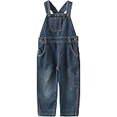 GRANDWISH Boys Denim Bib Overalls, Size 3T-10