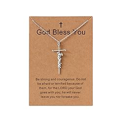 Lcherry Jasmine Name Cross Necklace Personalized