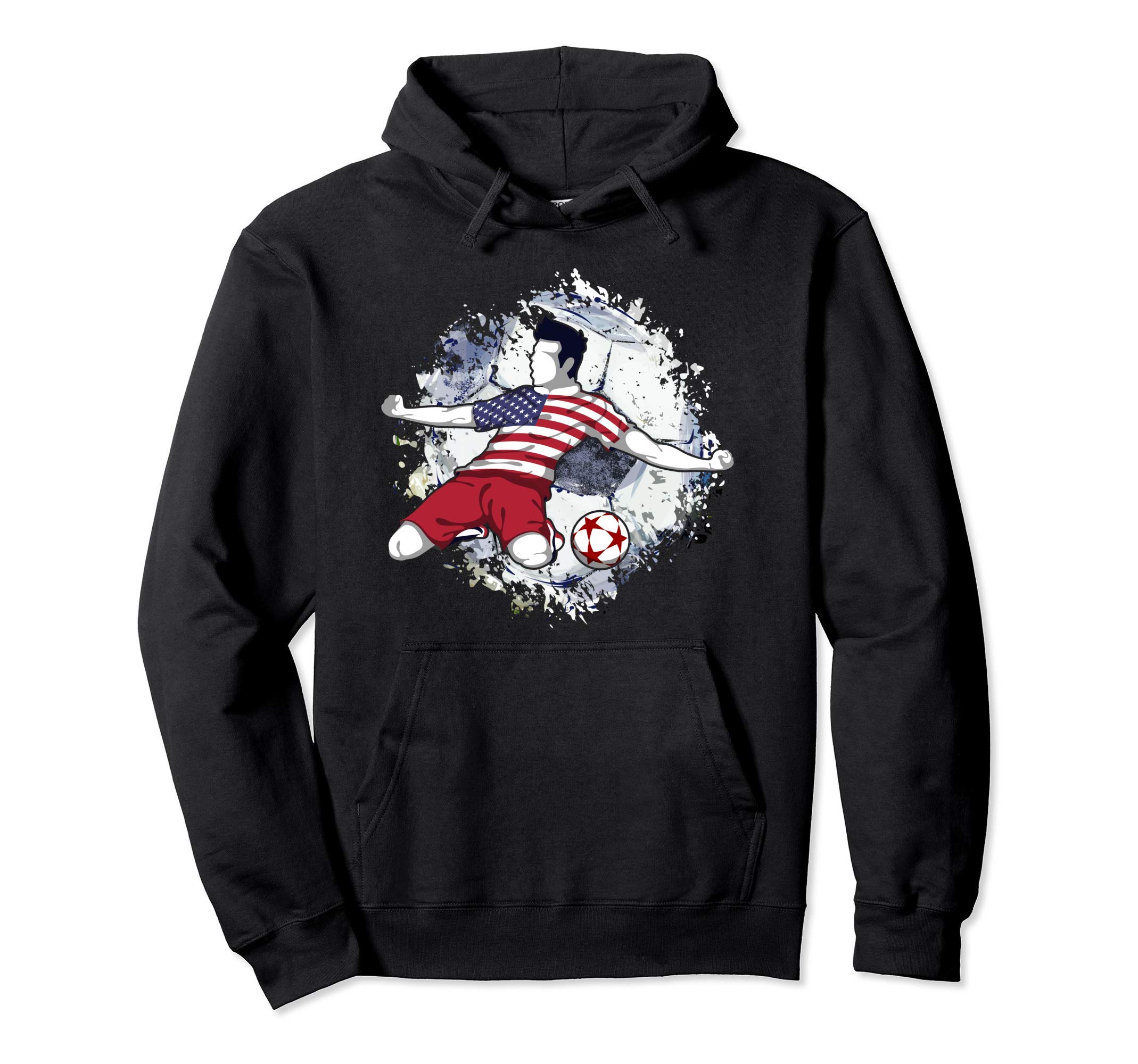 America Soccer US National Flag Football Lover Gifts Pullover Hoodie