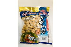 Mong Lee Shang Vegan Meat Substitute, Vegan Soy Protein, TVP Textured Vegetable Protein, Meatless Plant Based Protein, 5.3oz, NON-GMO, Unflavored (Chunks) 100% Vegan