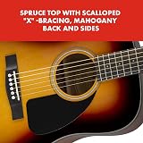 Fender CD-60 Dreadnought V3 DS Acoustic Guitar Walnut Fretboard Sunburst view 4
