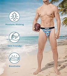 Separatec Mens Bikini Underwear Dual Pouch Rayon