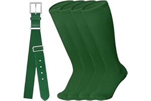 Leroci Baseball Softball Belt & Socks Combo Set for Youth and Adult (2 Pairs of Socks & 1 Belt)