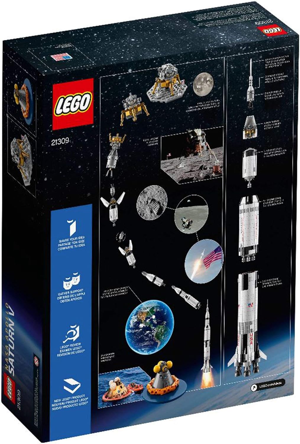 lego ideas nasa apollo saturn v 21309 building kit