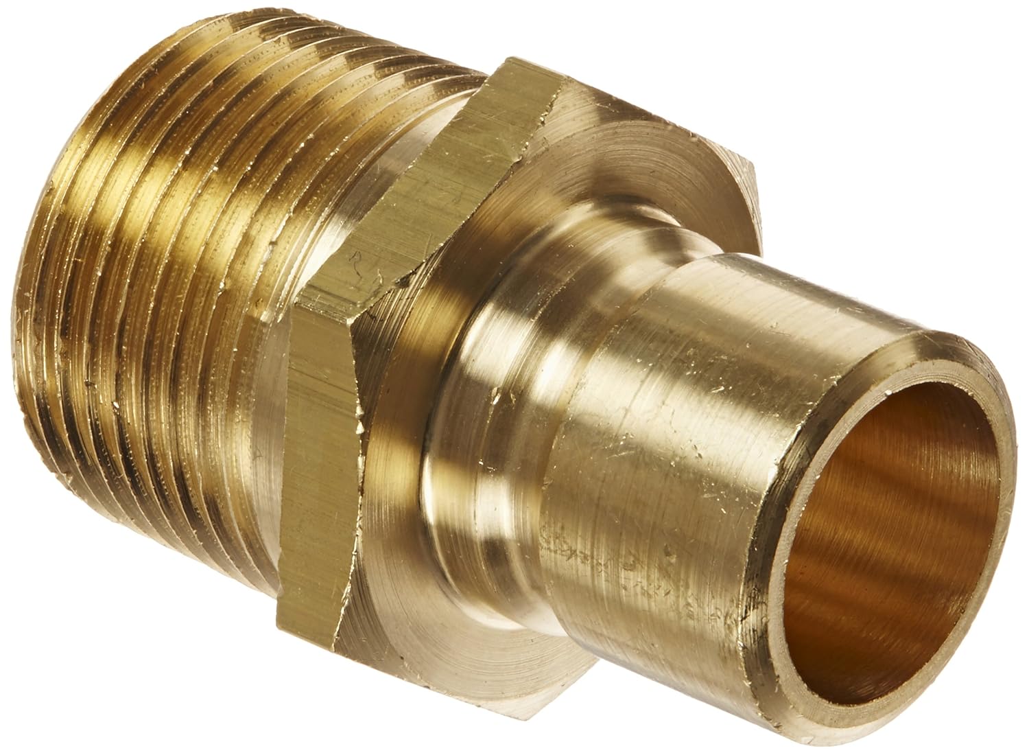 Plug 3/414 NPTF Male 1/2 Body Eaton Hansen FTP556 Brass Hydraulic