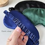 ECHOLLY Sleep Mask 100% Mulberry Silk with Travel Pouch Blue view 7
