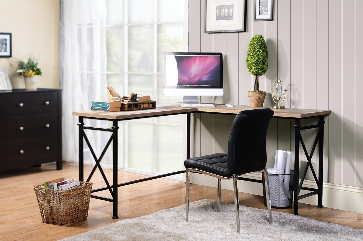 Best reclaimed wood corner desk