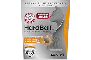 ARM & Hammer Hardball Lightweight Platinum Multi-Cat Clumping Cat Litter Odor Control, Easy No-Mess Scooping, Garden Bloom Scent, 14.5 Lbs.