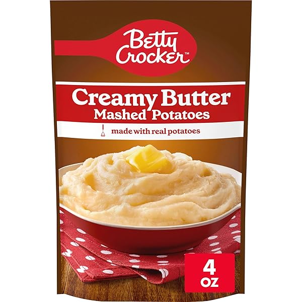 BETTY CROCKER CREAMY BUTTER MASHED POTATOES, MADE WITH REAL POTATOES, 4 OZ