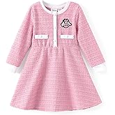 Disney Frozen Elsa Minnie Mouse Princess Girls Dress Long Sleeve Midi Knit Button Front Fashion Fall Winter Clothes 2-9 Years