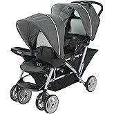 Graco DuoGlider Double Stroller | Lightweight Double Stroller with Tandem Seating, Glacier