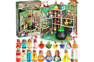 Alritz Potion Kits for Kids, Magic Fairy Potions Mixie with House, 20+ Bottles, Creative Craftes Toys for Halloween Christmas Birthday Party, Gift for Girls and Boys 6 7 8 9 10+ Years Old