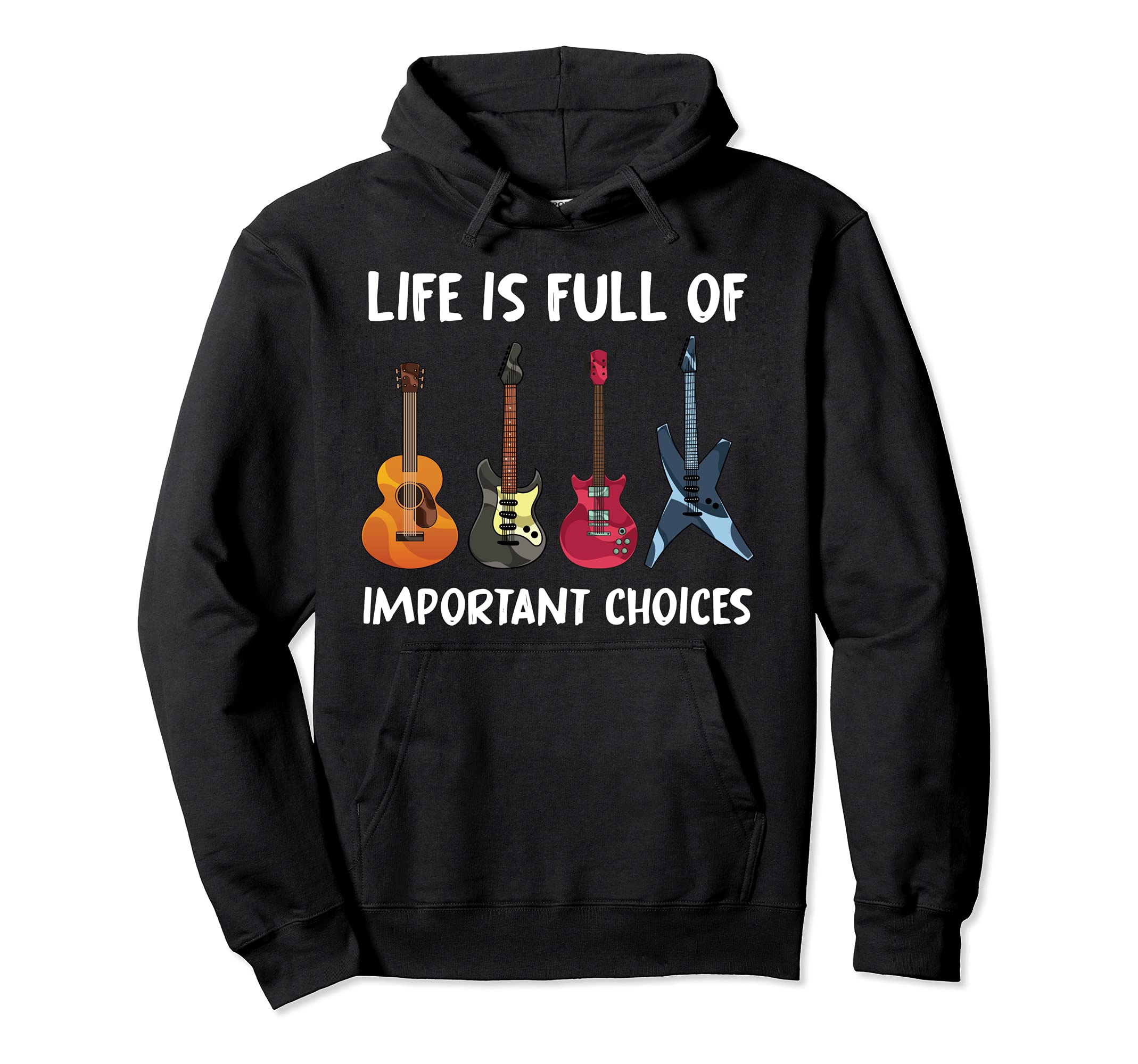 Funny Acoustic Guitarist Musical Instrument Electric Guitar Pullover Hoodie