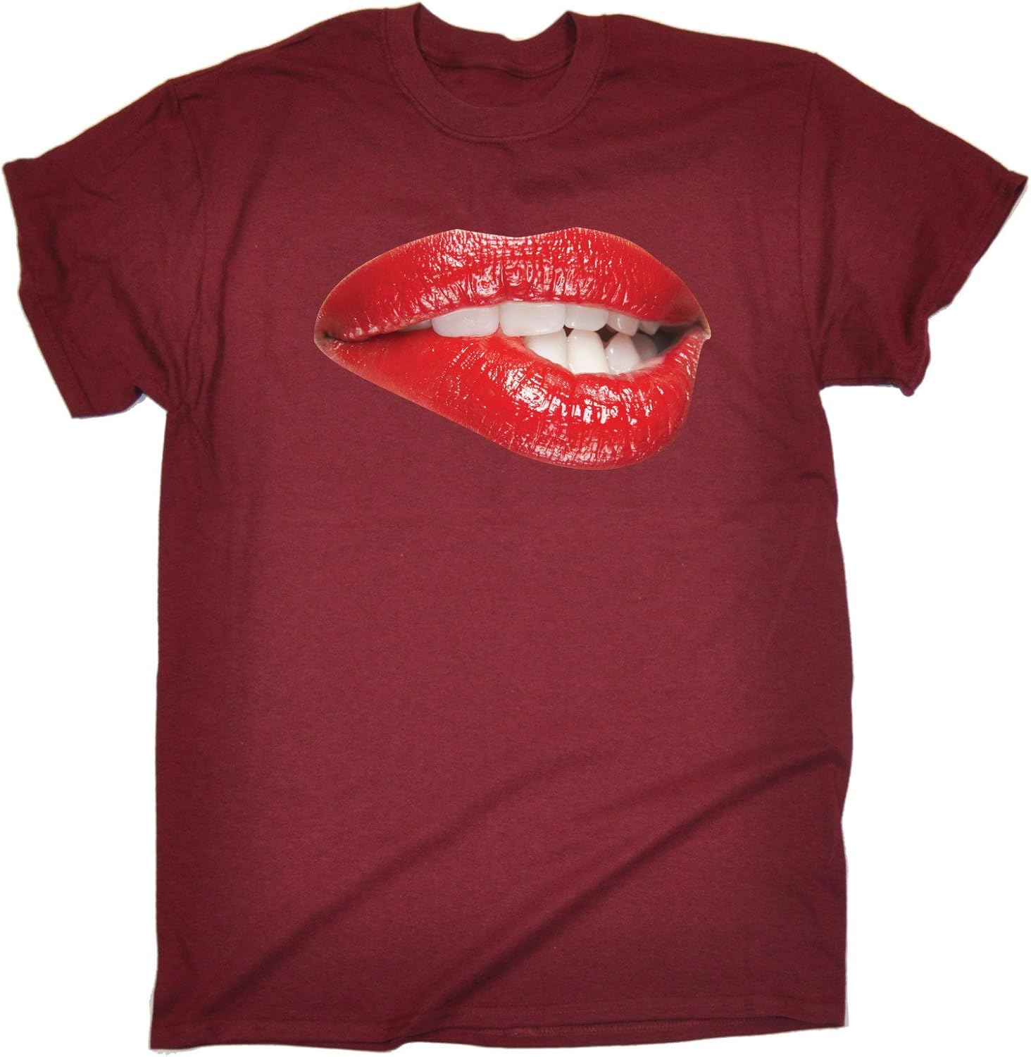 123t Funny Novelty Men's Biting Lip TShirt Amazon.co.uk Clothing
