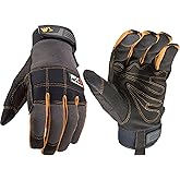 Wells Lamont FX3 Men's Work Gloves – Dexterity, Synthetic Leather Palm, Reinforced Fingertips – Stretch Spandex for Comfort –