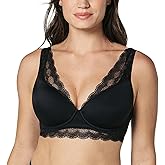 Leonisa Full Coverage Bra Comfy Lightly-Lined Lace - Underwire Contour Cups Bras for Women