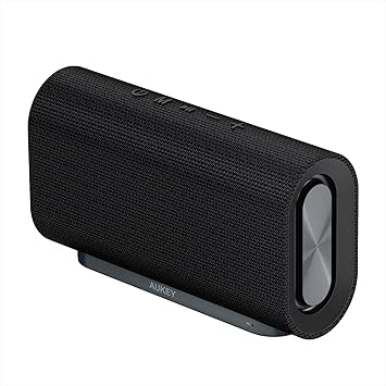 AUKEY Eclipse Bluetooth Lautsprecher 20W Verstärkender Bass mit 12 Stunden Spielzeit und Oberfläche aus Netzgewebe für Echo D