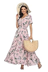 VintageClothing Women's Floral Print Maxi Dresses