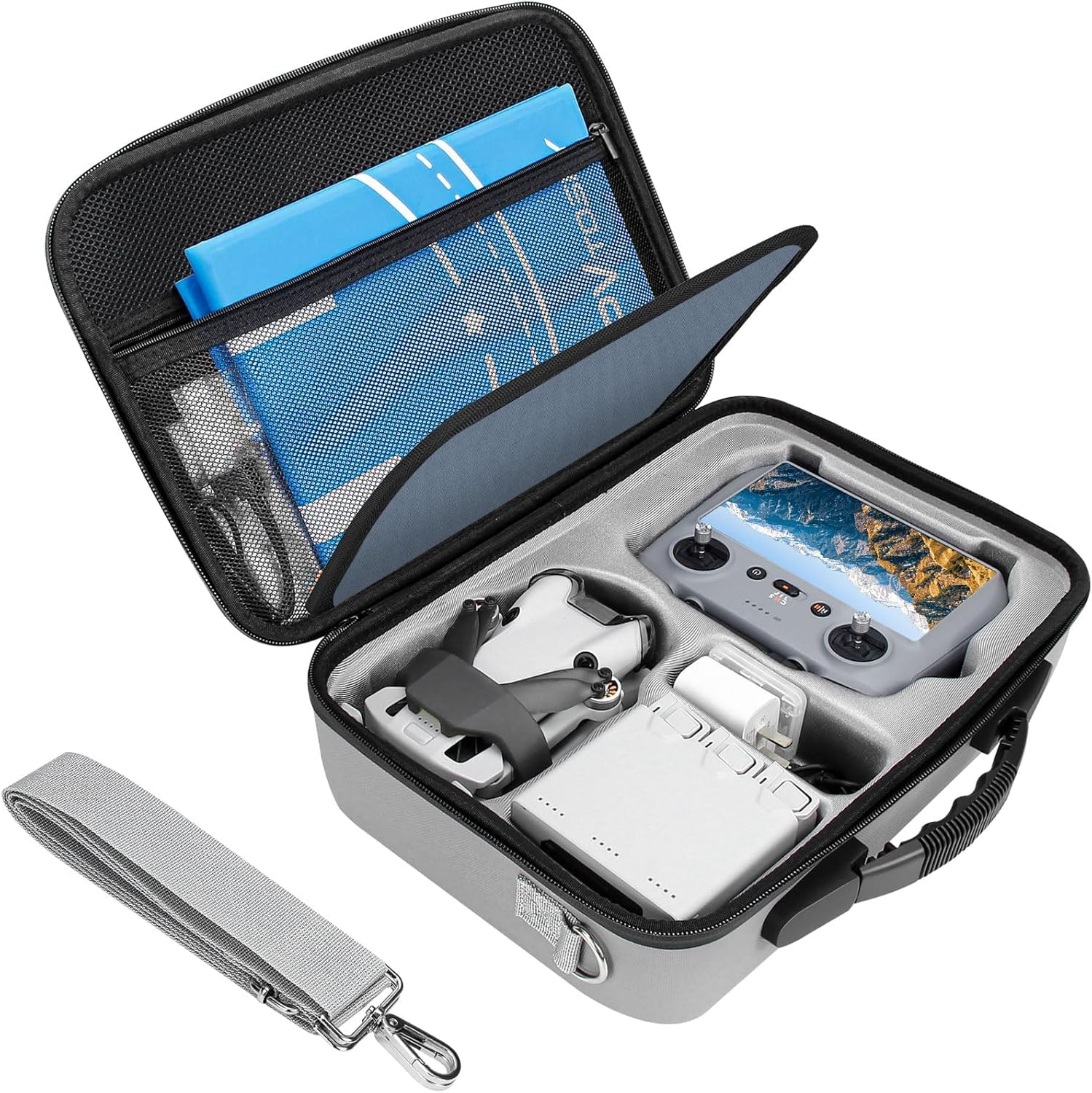 FPVtosky Mini 4 Pro Case, Portable Storage Shoulder Bag for DJI Mini 4 Pro Fly More Combo and Accessories