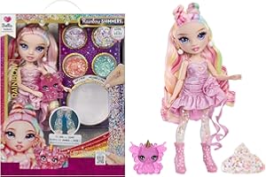 Rainbow High Rainbow Shimmers with Slime – Bella, Pink 11” Fashion Doll, Create a Rainbow Doll, Slime Kit, Pet Llama, Kids Gi