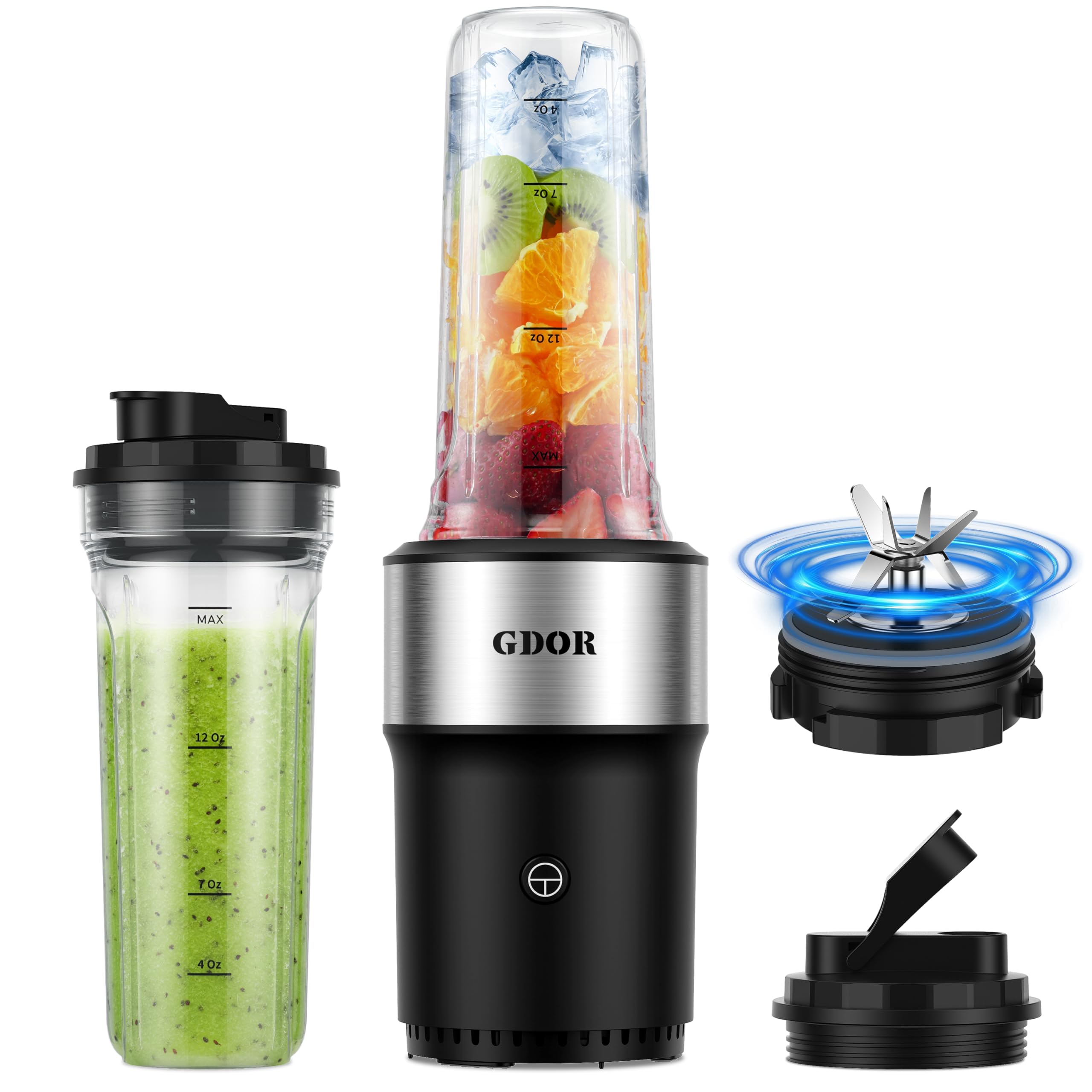 Photo 1 of GDOR Blender for Smoothies, 900W Personal Blender with 2 * 24Oz BPA-Free To-Go Cups For Smoothies Milkshakes,and Juices,Healthy Recipe,Black