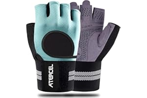 ATERCEL Weight Lifting Gloves Breathable Workout Gloves with Wrist Support for Gym, Exercise, Pull ups, Super Lightweight for Mens and Women, Full Palm Protection