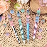 ASTARON 100 Pcs Silicone Beads 1.5 cm for Jewelry Keychains 5 Colors view 7
