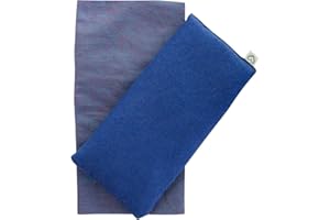 Peacegoods Eye Pillow Gift Set - Unscented Flax Eye Pillow w/Cover - Soft Cotton Flannel - 4 x 8.5 - Washable - Soothing Relaxing yoga massage meditation sleep headache relief - purple lilac amethyst