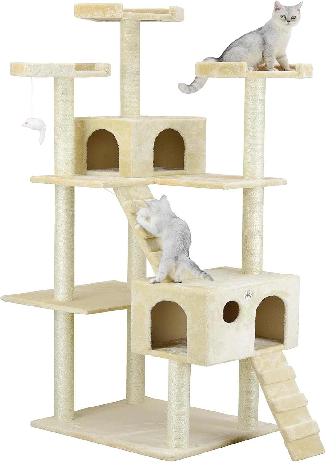 Go Pet Club Cat Tree, 50W x 26L x 72H, Blue : Pet Supplies