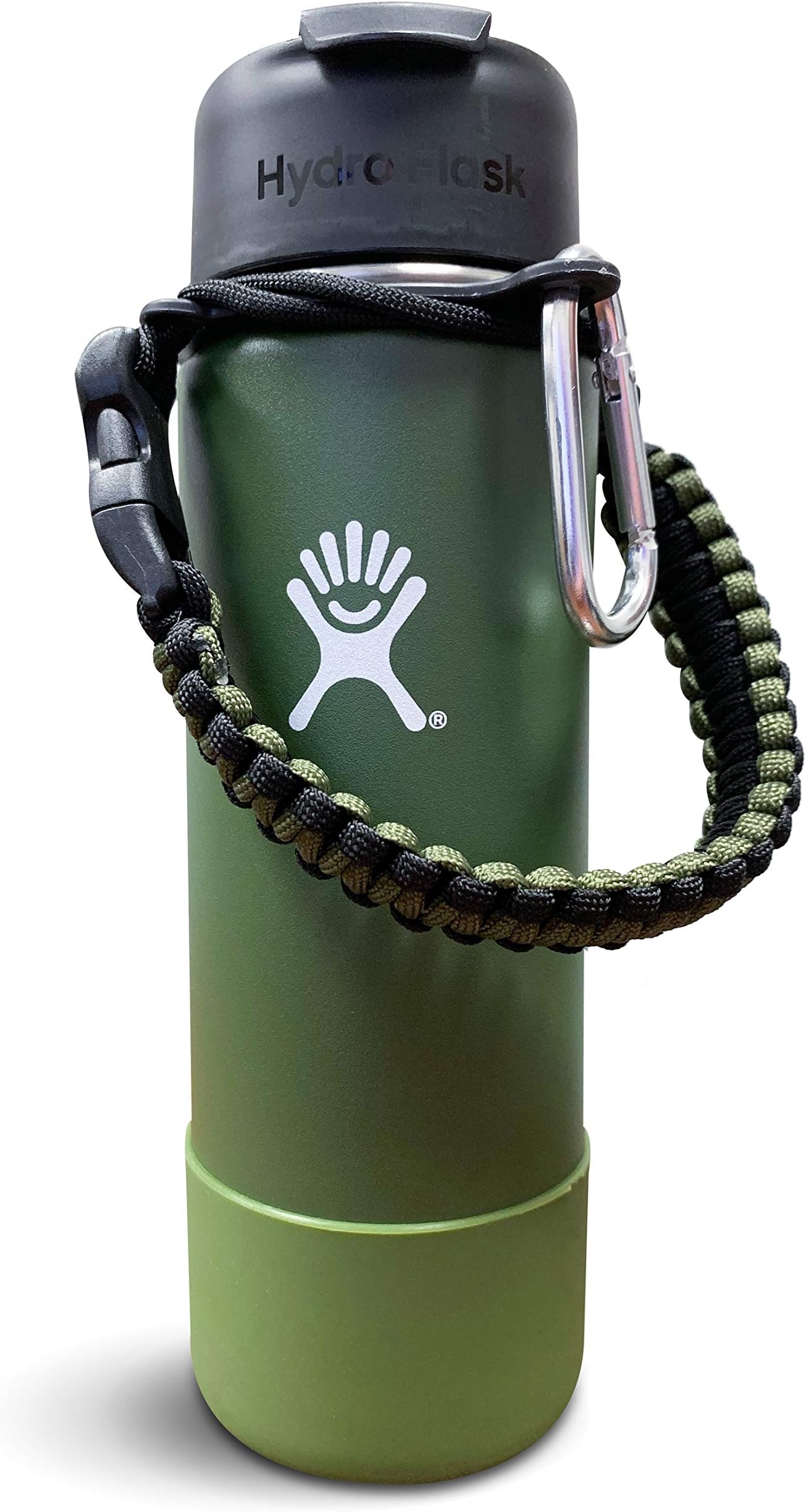 Vortexx Hydro Flask Handle Paracord Strap with Protective Silicone Boot Cover Set. Fits 12-24 oz & 32-40 Oz Hydro Flask Bottle Accessories for Hiking and Outdoor Sports