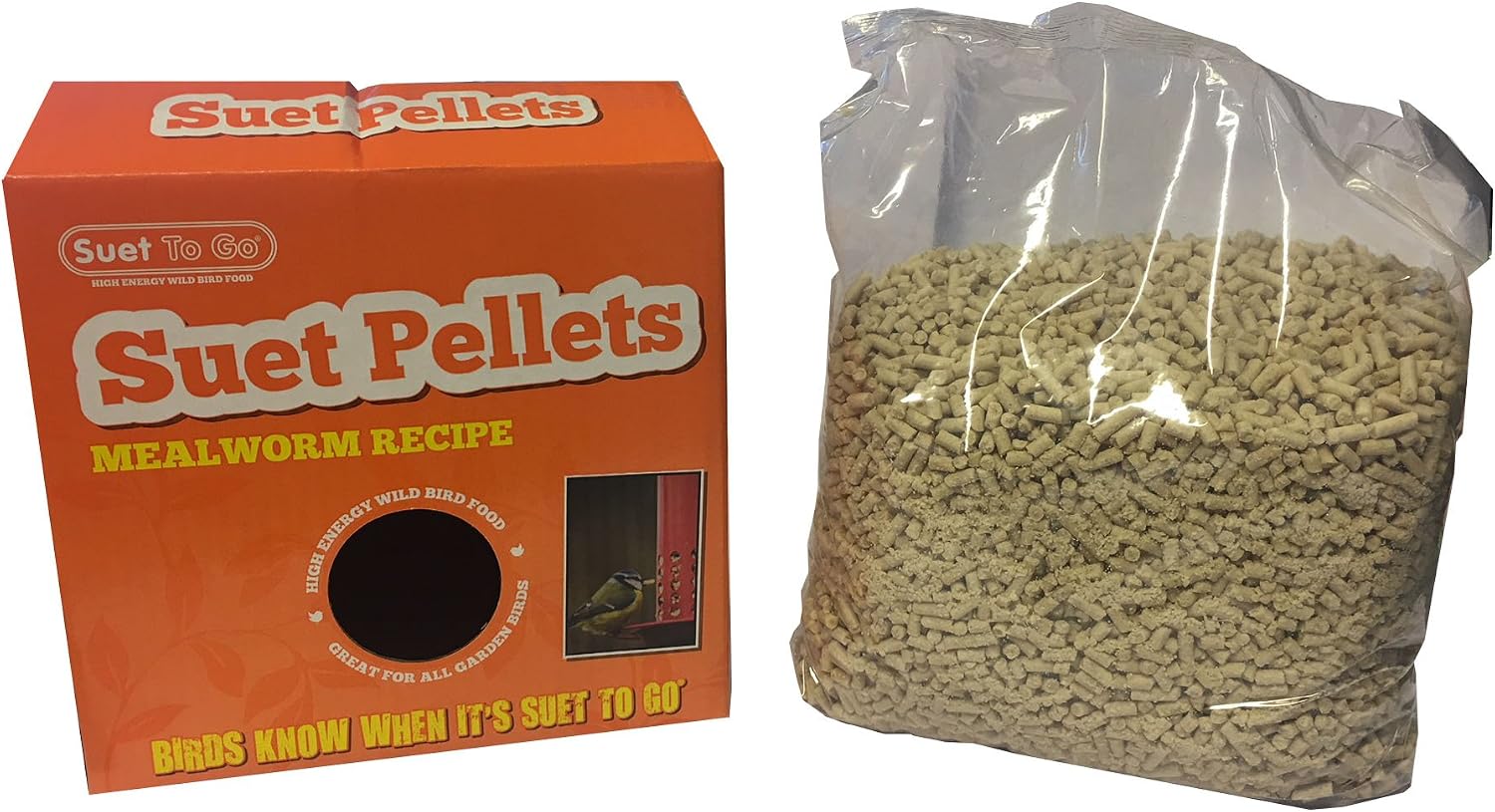 Suet to Go Grab N’ Go Mealworm Suet Pellets 3kg, Clear, 3 kg - Image 3