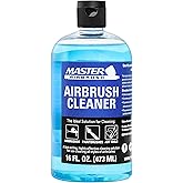 Master Airbrush Cleaner, 16-Ounce Pint Bottle - Fast Acting Cleaning Solution, Quickly Remove Water-Based Acrylic Paint, Watercolor, Makeup - Clean Clogged Airbrushes, Brushes, Artist Tools