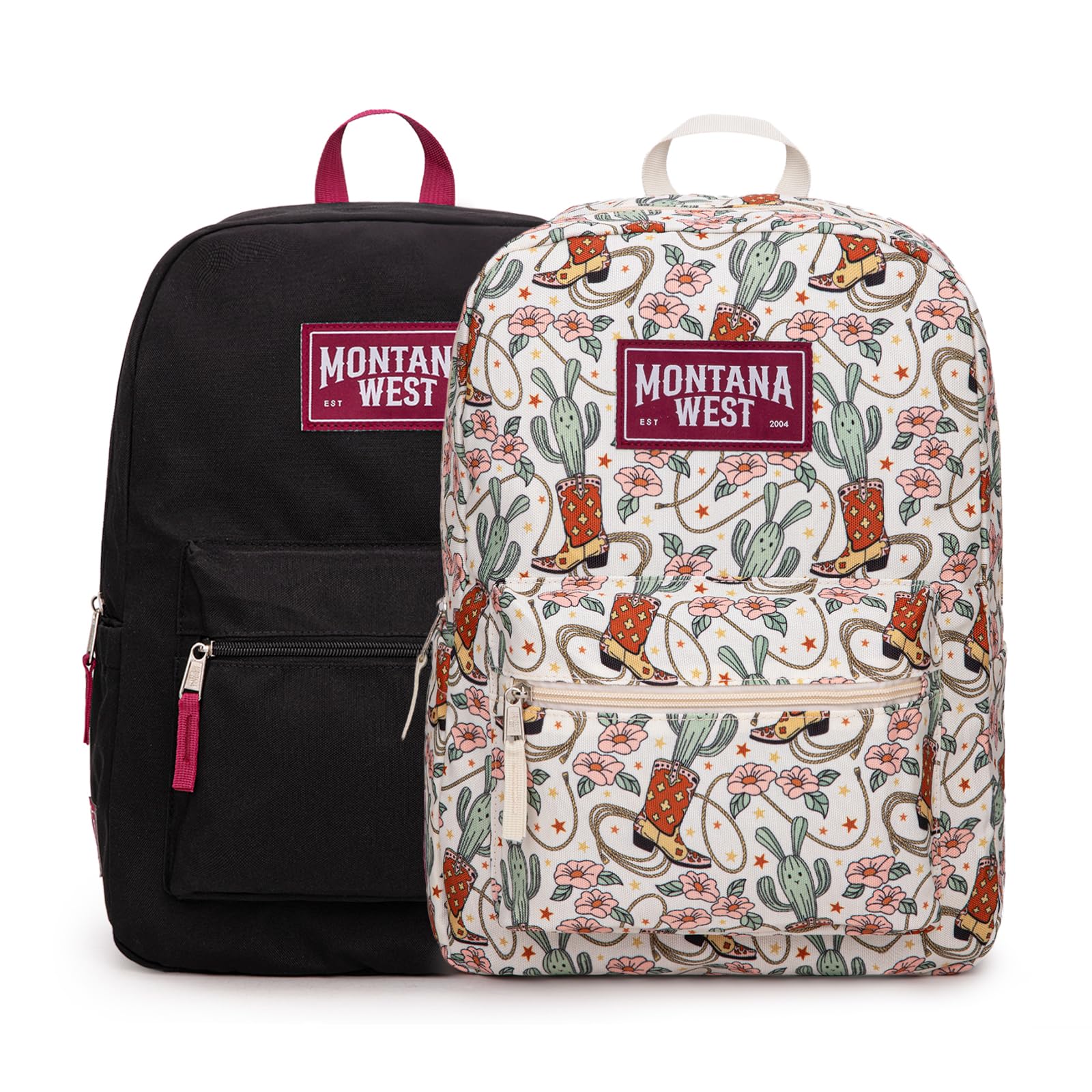 Photo 1 of Montana West 2 Pcs Everyday Backpacks for Women Men Lightweight College Bookbag Casual Daypack Backpack for Commute & Travel