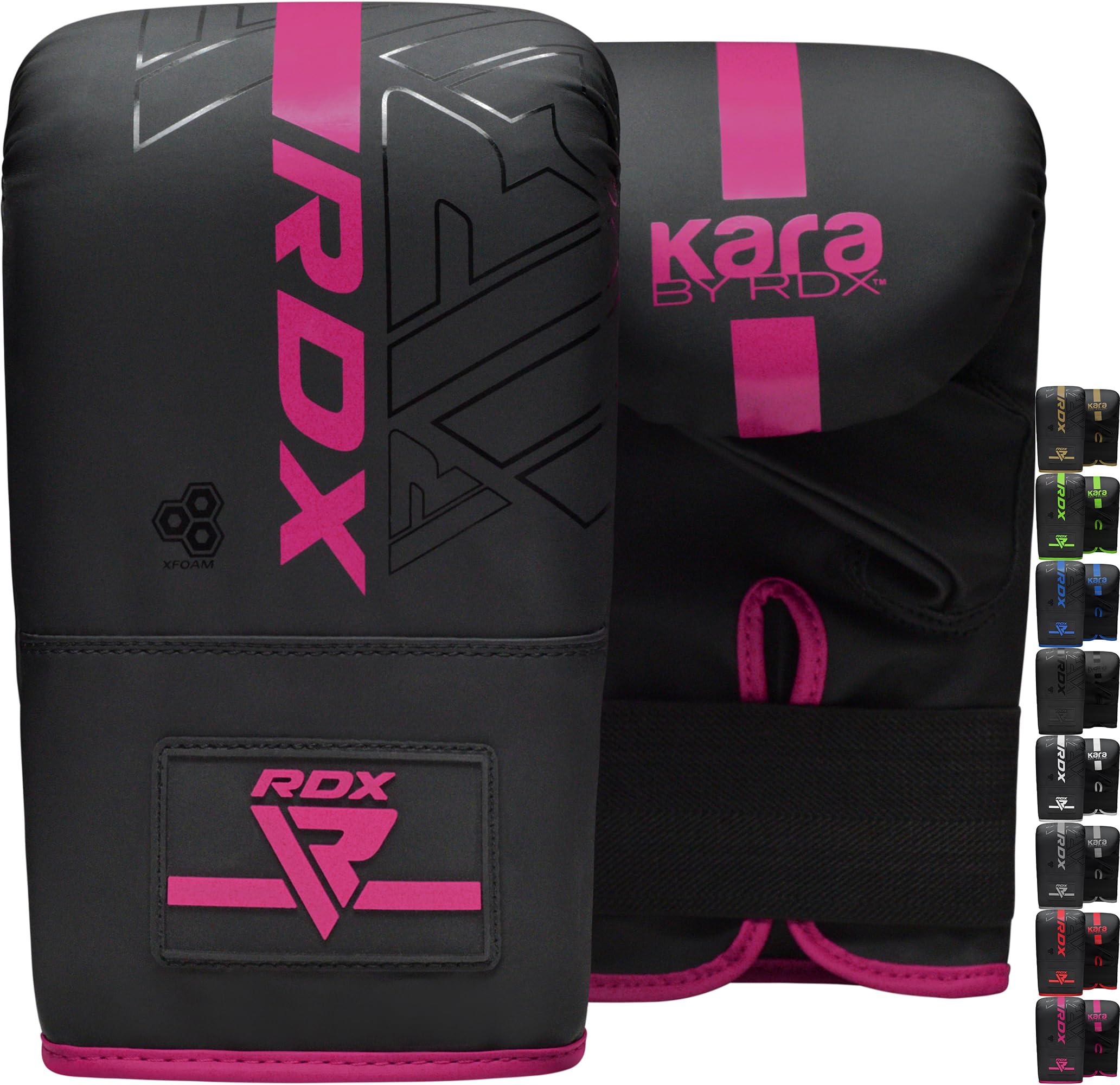 RDX Bag Gloves for Heavy Punching Training, Maya Hide Leather KARA Punch Mitts for Sparring, Boxing, MMA, Muay Thai, Kickboxing, Men Women Adults & Kids Focus Pads and Double End Speed Ball Workout