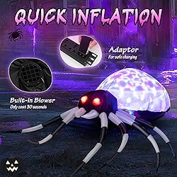Tangkula Halloween Inflatable Spider with
