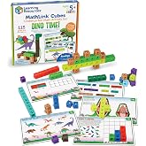 Learning Resources MathLink Cubes Activity Set: Dino Time | Math Manipulatives for Elementary School, Kindergarten Toys, Counting Blocks for Classroom, Math Number Blocks for Kids