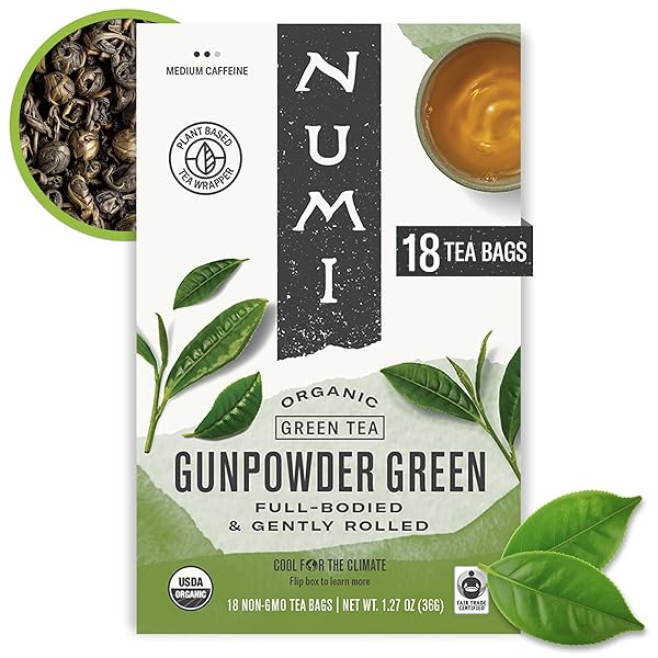 NUMI ORGANIC GUNPOWDER GREEN TEA – 18 GREEN...
