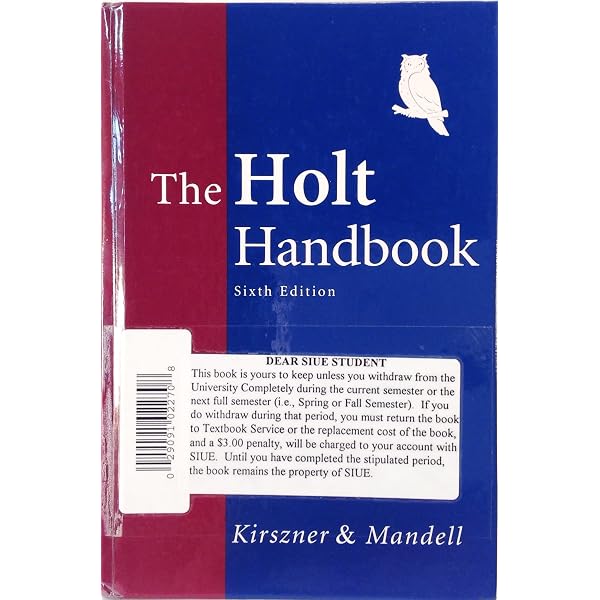 The Holt Handbook: Kirszner, Laurie G.: 9780155045125: Amazon.com