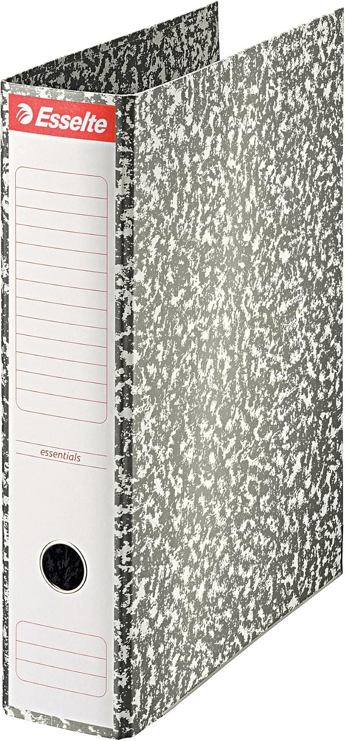 Esselte 46989 - Cardboard Lever Arch File with 75 mm Spine, Grey