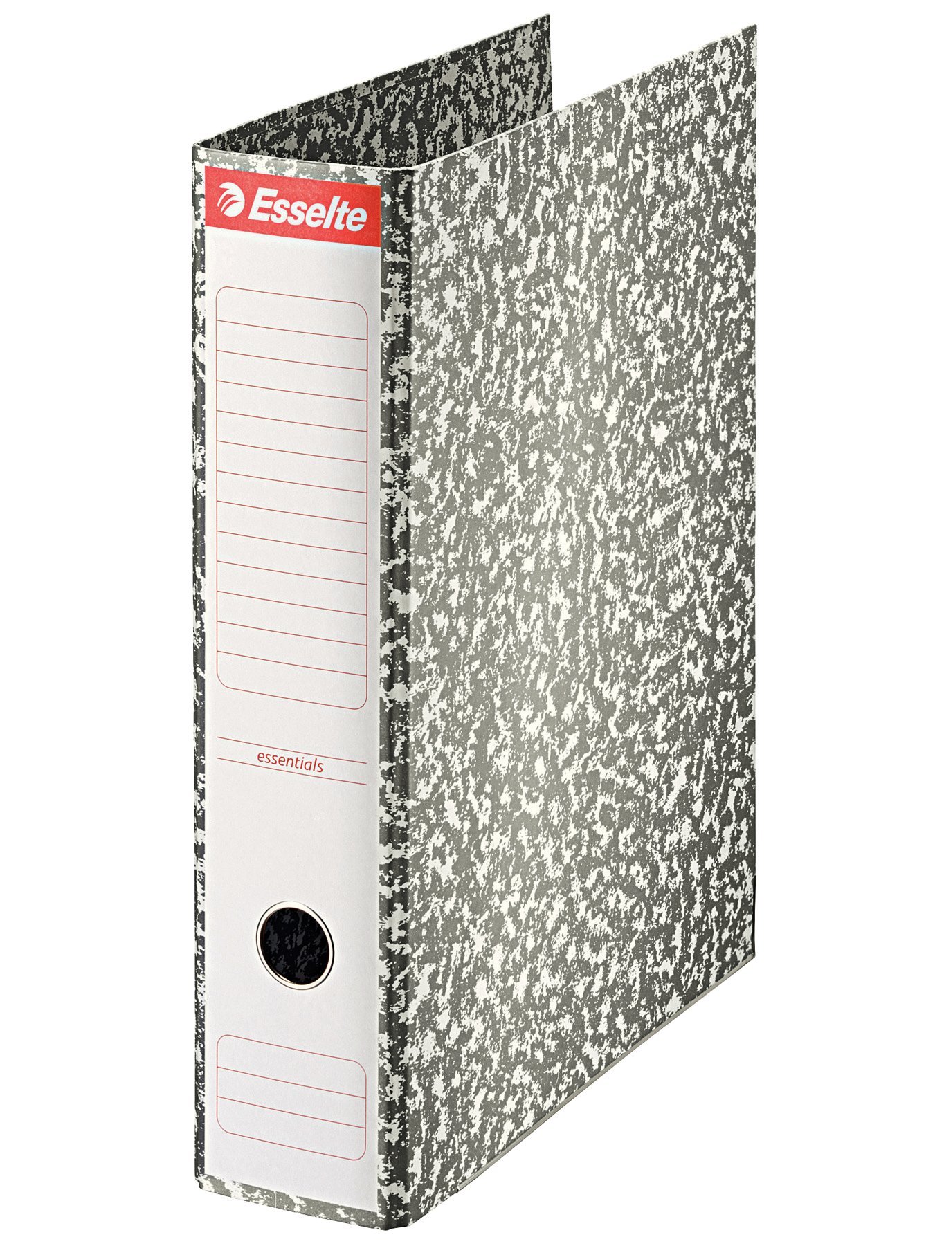 Esselte 46989 – Cardboard Lever Arch File with 75 mm Spine, Grey