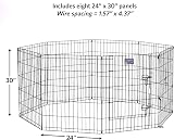 MidWest Homes for Pets Folding Metal Dog Exercise Pen 76cm tall 1.5m play space view 4