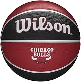 Wilson NBA Team Tribute Basketball Chicago Bulls Outdoor Size 7 Rubber view 1