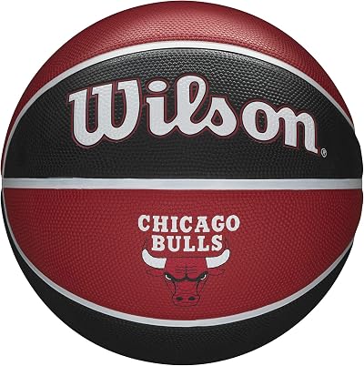 Wilson NBA Team Tribute Basketball Chicago Bulls Outdoor Size 7 Rubber