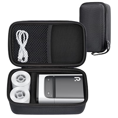 POLONO PM220S Label Maker Case Compatible PM220S Label Maker PM220 Portable Handheld Label Printer, Easily Store Your Printer, USB Cable and Batteries Accessories (Case Only), Black