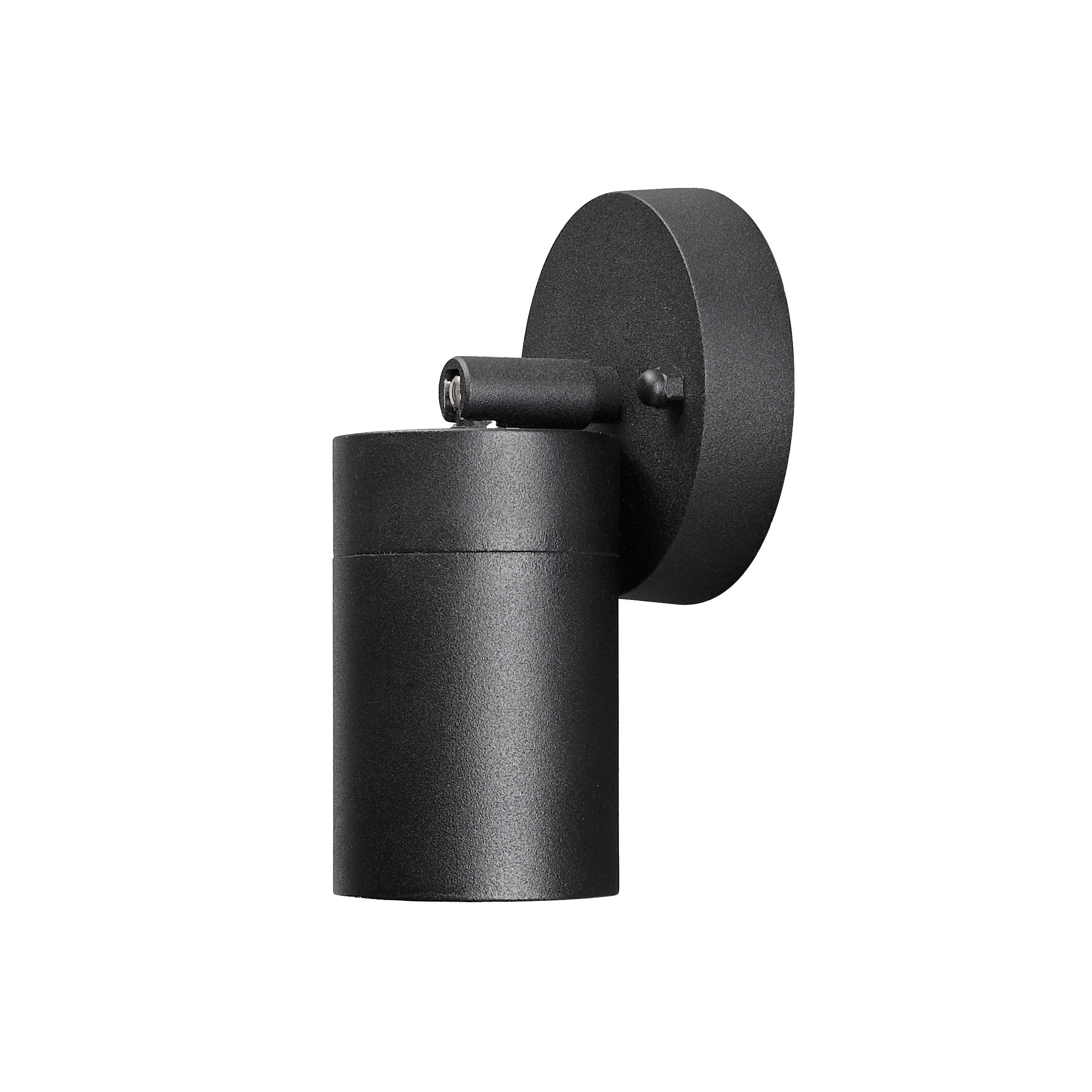 Konstsmide 7598-750 Modena Spot Adjustable Outdoor Wall Light / 1 x 7 W GU10 Max Wall Lamp / Clear Glass Lens / Aluminium / IP44 / Outside Light Black