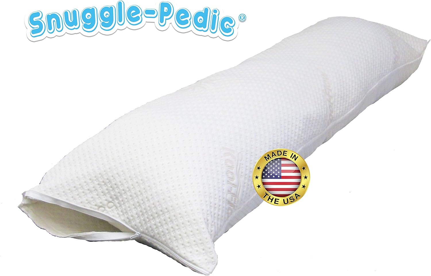 Snuggle-Pedic Zipper Removable Body Pillow Cover Kool-Flow Luxurious Bamboo Material - All USA Made (54 x 20 inch): Home & Kitchen