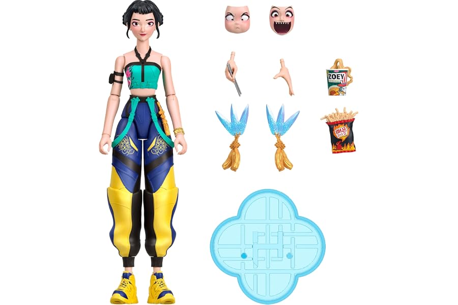 Mattel Kpop Demon Hunters HUNTR/X Zoey Action Figure | 5.6-inch, 20 Articulation Points, Wearing “How It’s Done” Look, Spirit Blades, Themed Accessories, Swappable Faces & Hands​